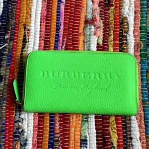 100% Authentic Burberry Embossed Leather Wallet